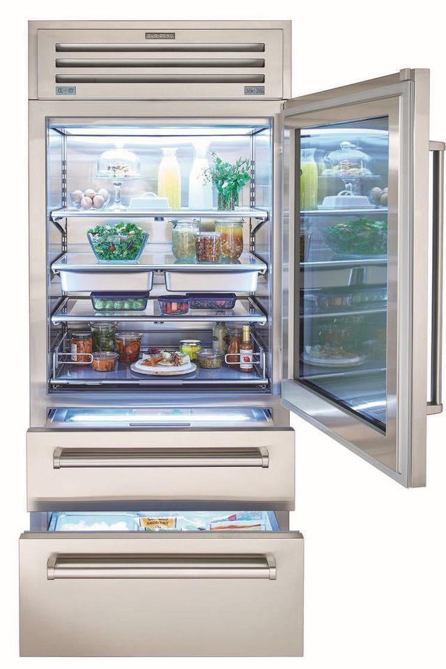 Sub-Zero® PRO Series 36" 22.7 Cu. Ft. Stainless Steel Built-In Bottom Freezer Refrigerator-2
