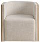 Universal Explore Home™ Avaline Tanner Monique Linen/Skylar Swivel Chair-1