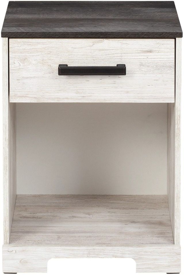 Signature Design by Ashley® Shawburn Charcoal Gray/Whitewash Nightstand-1