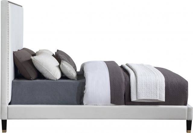 Meridian Furniture Harlie Cream Full Upholstered Panel Bed-3