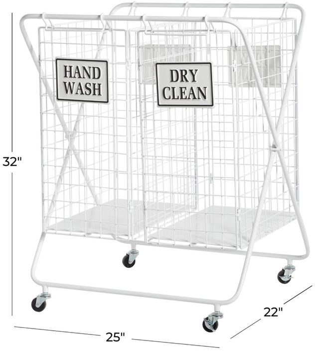 Deco Marche White Storage Basket-2