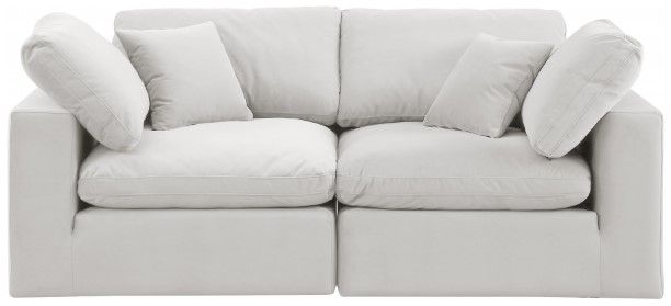 Meridian Furniture Comfy 2-Piece Cream 80" Modular Sofa-1