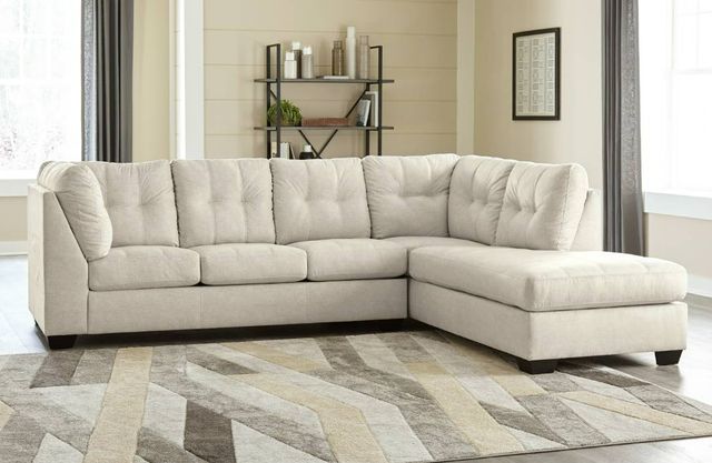 Benchcraft® Falkirk 2-Piece Parchment Right-Arm Facing Sectional and Chaise-3