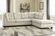Benchcraft® Falkirk 2-Piece Parchment Right-Arm Facing Sectional and Chaise-3