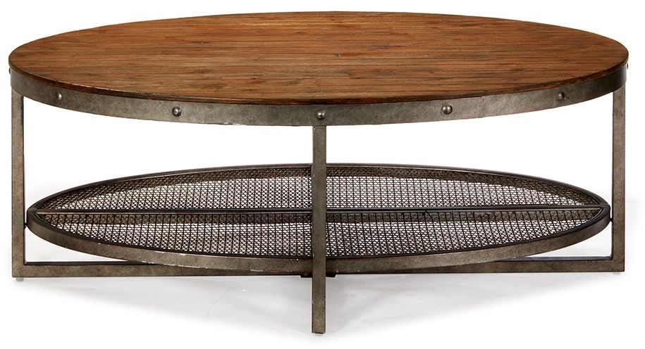 Olliix by INK+IVY Chestnut Sheridan Oval Coffee Table | Bob Mills