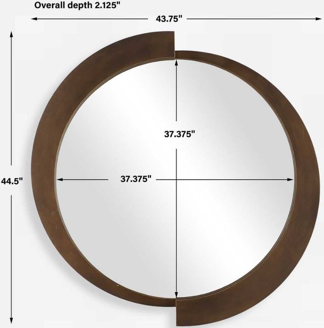 Uttermost® Reverse Bronze Round Mirror-2