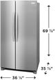 Frigidaire Gallery® 36" 25.9 Cu. Ft. Smudge-Proof® Stainless Steel Side-by-Side Refrigerator-2