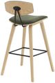 Armen Living Fox 2-Piece Oak/Vintage Green Barstool Set-3