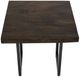 International Furniture Direct Raramuri Stained Dark End Table with Black Base-4