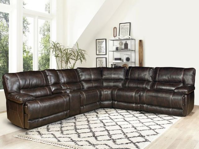 Parker House® Pegasus 6-Piece Nutmeg L-Shape Power Reclining Sectional-0