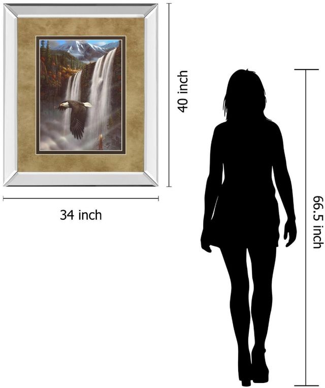 Classy Living Leo Stans Eagle Portrait I 34"W Wall Art-2