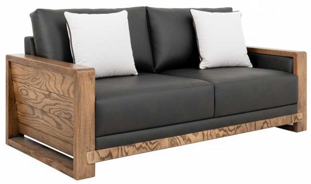 International Furniture Direct Ancora Brown/Stained Brown Upholstered Loveseat-0