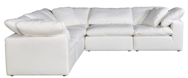 Moe's Home Collection Clay Classic 5-Piece Cream White L-Shaped Modular Sectional-2