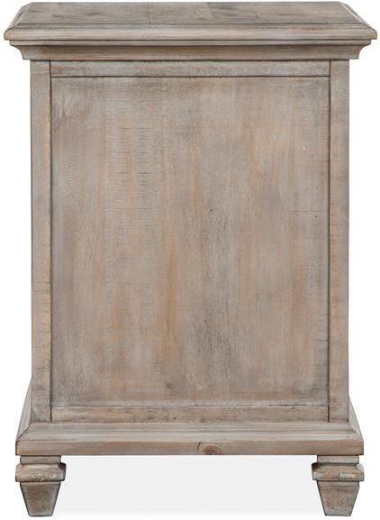 Magnussen Home® Lancaster Dovetail Grey Chairside End Table-3