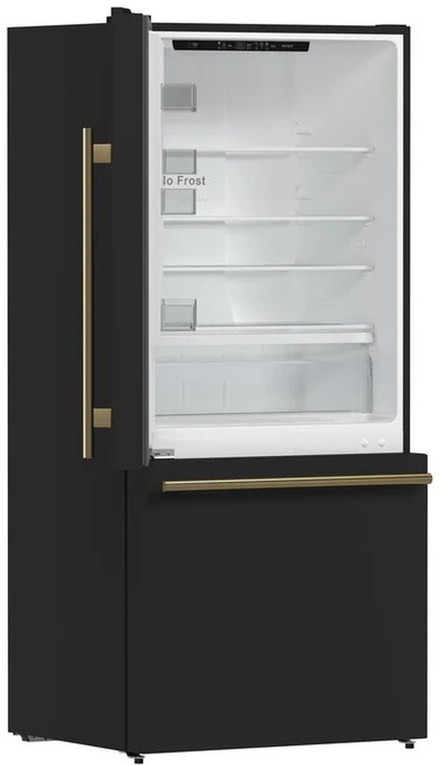 FORNO® Milano 62 in. 34.4 Cu. Ft. Black Bottom Freezer Refrigerator-4