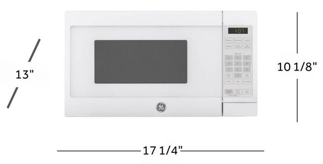 GE® 0.7 Cu. Ft. White Countertop Microwave-3
