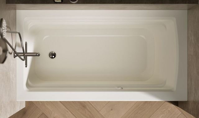 KOHLER® Archer® Biscuit 72" x 36" Alcove Heated BubbleMassage™ Air Bath - Left Drain-3