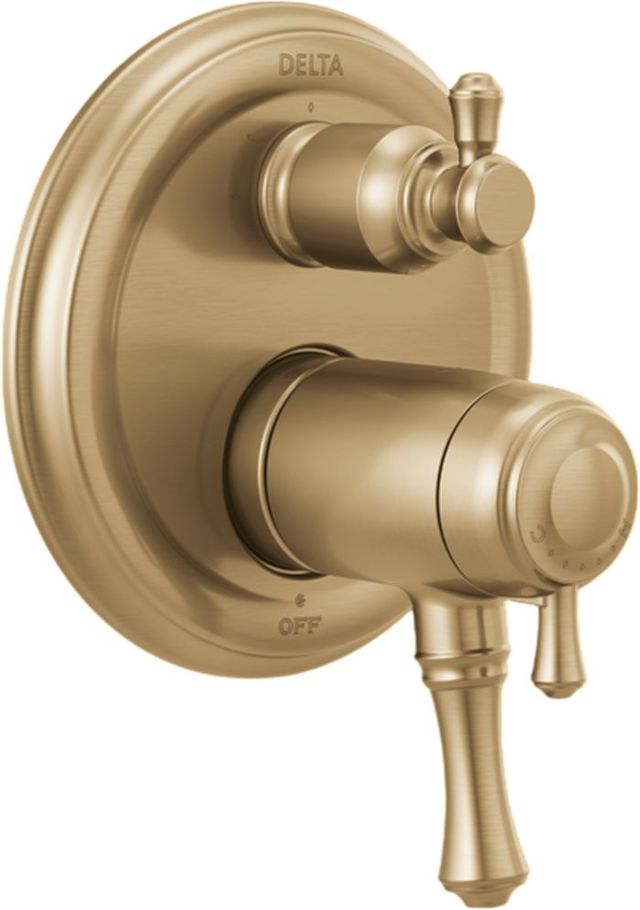 Delta Cassidy® Traditional TempAssure® 17T Series Champagne Bronze Valve Trim with 3-Setting Integrated Diverter-0