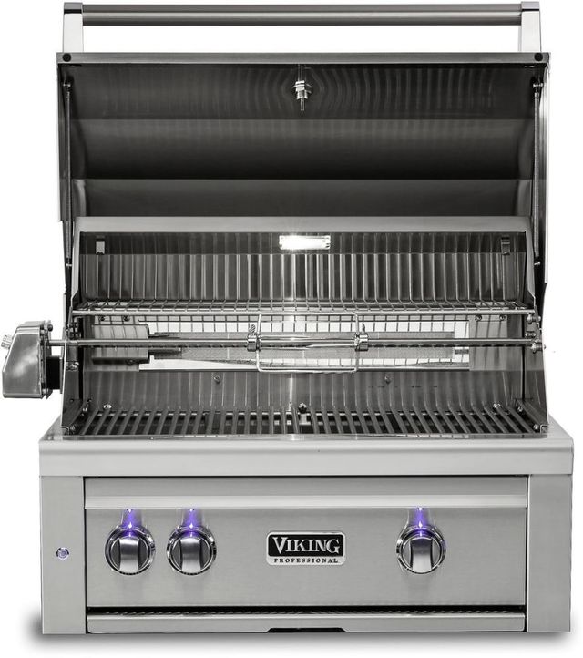 Viking® 5 Series 3-Burner Stainless Steel Built-In Natural Gas Grill-1