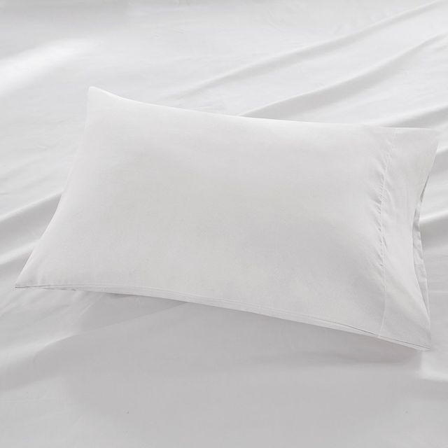 Olliix by Madison Park White King 3M Microcell All Season Moisture Wicking Lightweight Sheet Set-1