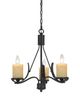 Cal® Lighting & Accessories Morelis 3-Light Black Smith Chandelier-0