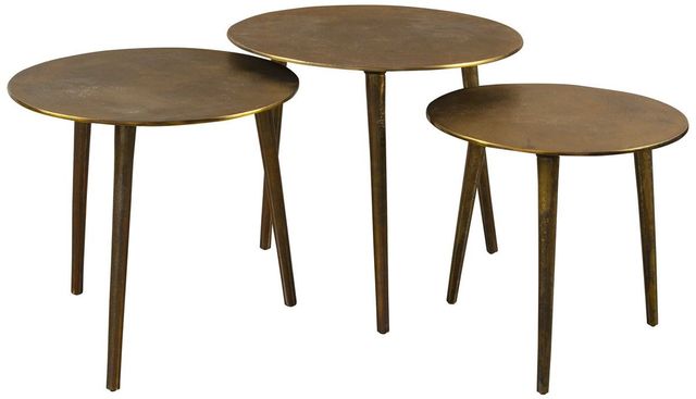 Uttermost® Kasai 3-Piece Antique Gold Coffee Table Set-0