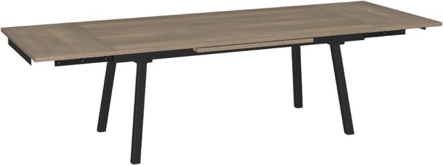 Amisco Customizable Lewis Birch Veneer Dining Table with Extension-1