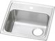 Elkay Celebrity® Brushed Satin Stainless Steel 20" x 19" x 6" One-Hole Single Bowl Drop-in ADA Sink with Quick-clip and Right Drain-0