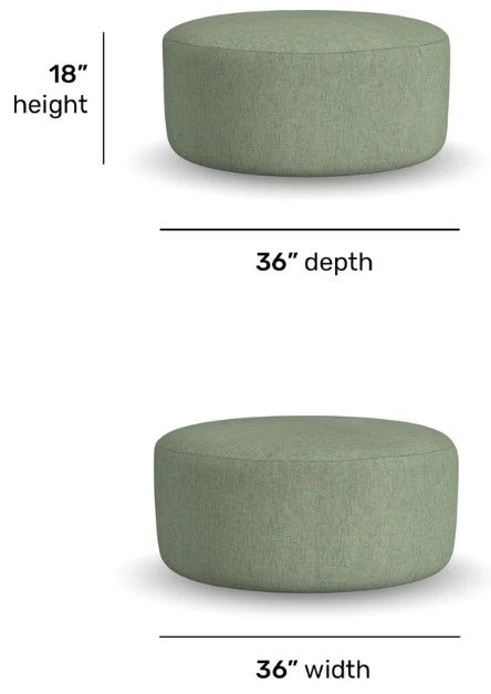 Flexsteel® Customizable Pouf Cocktail Ottoman-2