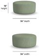 Flexsteel® Customizable Pouf Cocktail Ottoman-2