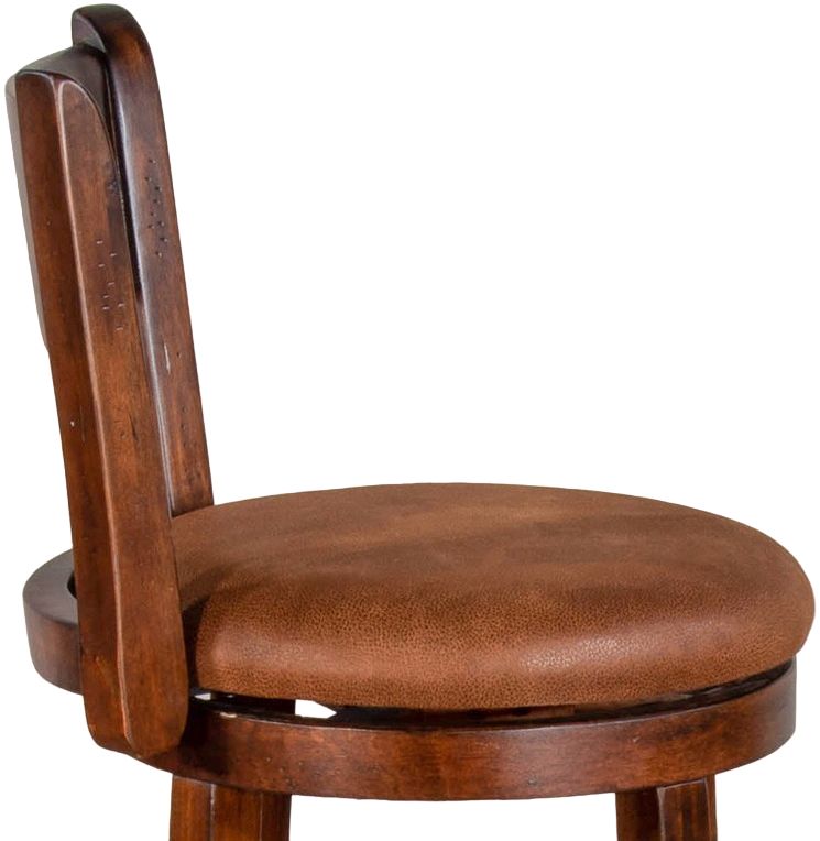 Sunny Designs Dark Walnut Swivel Bar Stool Great Rooms Furniture and Mattresses