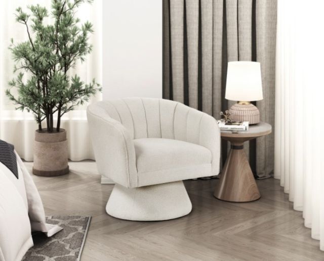 Homelegance® Eve Beige Swivel Chair-1