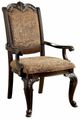 Furniture of America® Bellagio 2-Piece Brown/Cherry Dining Arm Chair Set-0