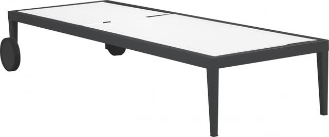 Meridian Furniture Nizuc Dark Grey/White Outdoor Patio Adjustable Sun Chaise Lounge Chair-1