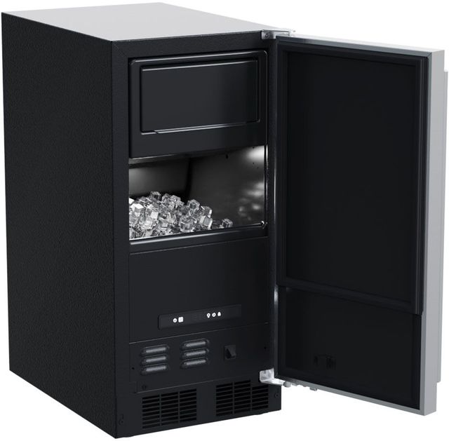 Marvel 15" 39 lb. Stainless Steel Low Profile Compact Clear Ice Maker-1