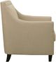 Elements International Erica Natural Chair and Ottoman Set-3