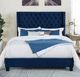 Furniture of America® Ryleigh Navy Queen Panel Bed-2