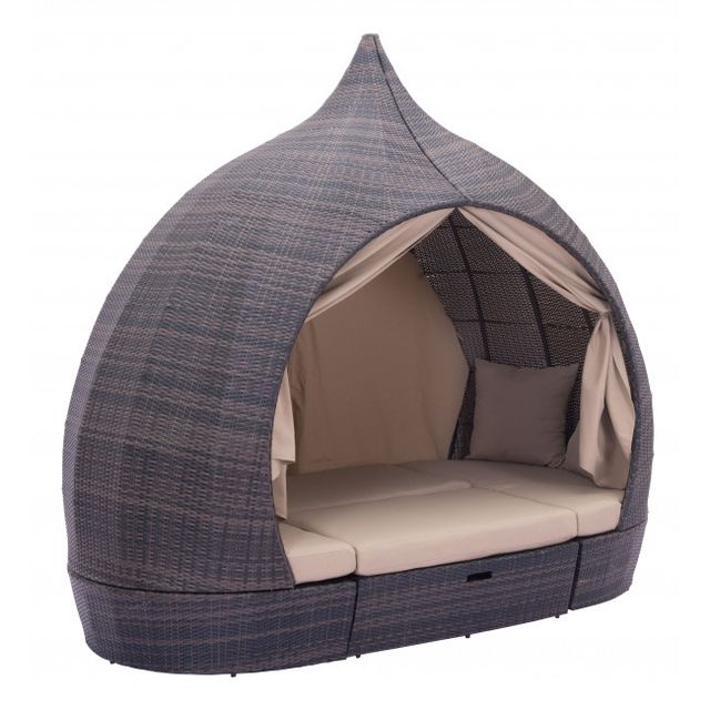 Zuo® Modern Majorca Brown and Beige Daybed-2