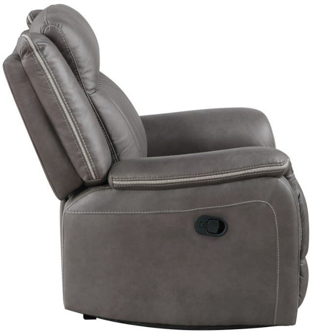 New Classic® Home Furnishings Enzo Gray Manual Glider Recliner-4