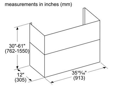 Thermador® 35.94" Stainless Steel Duct Cover-1