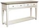 Riverside Furniture Myra Natural Sofa Table with Paperwhite Base-0