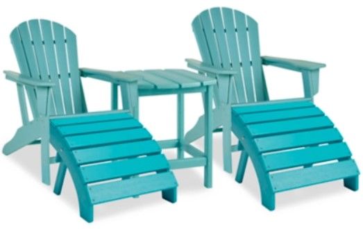 Signature Design by Ashley® Sundown Treasure 5-Piece Turquoise Outdoor Seating Set-0