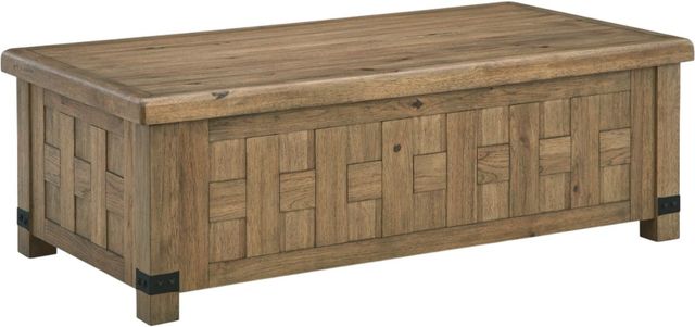 Signature Design by Ashley® Ridgester Light Brown Lift Top Cocktail Table-0