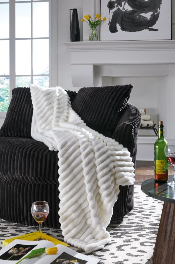 Signature Design by Ashley® Alsonwell 3-Piece White Throw Blanket Set-2