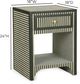 TOV Furniture Kora Green Stripes Nightstand-2