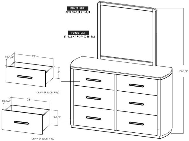 International Furniture Direct Balam Stained Brown Dresser-2