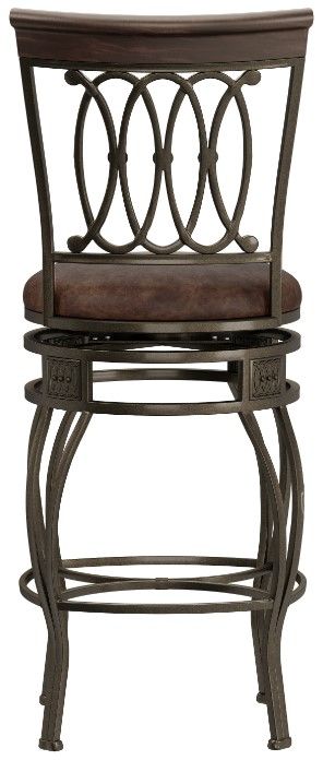 HH2 Home Montello Distressed Brown Swivel Counter Stool-3