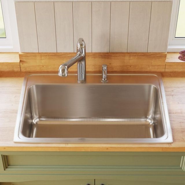 Elkay Lustertone® Classic Lustrous Satin 31" x 22" x 11-5/8" 1-Hole Single Bowl Drop-In Sink-3