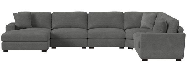 Elements International Arizona 6-Piece Steno Charcoal Modular Sectional and Left-Arm Facing Chaise-2