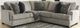 Signature Design by Ashley® Bovarian 2-Piece Stone L-Space Sectional Sofa-4